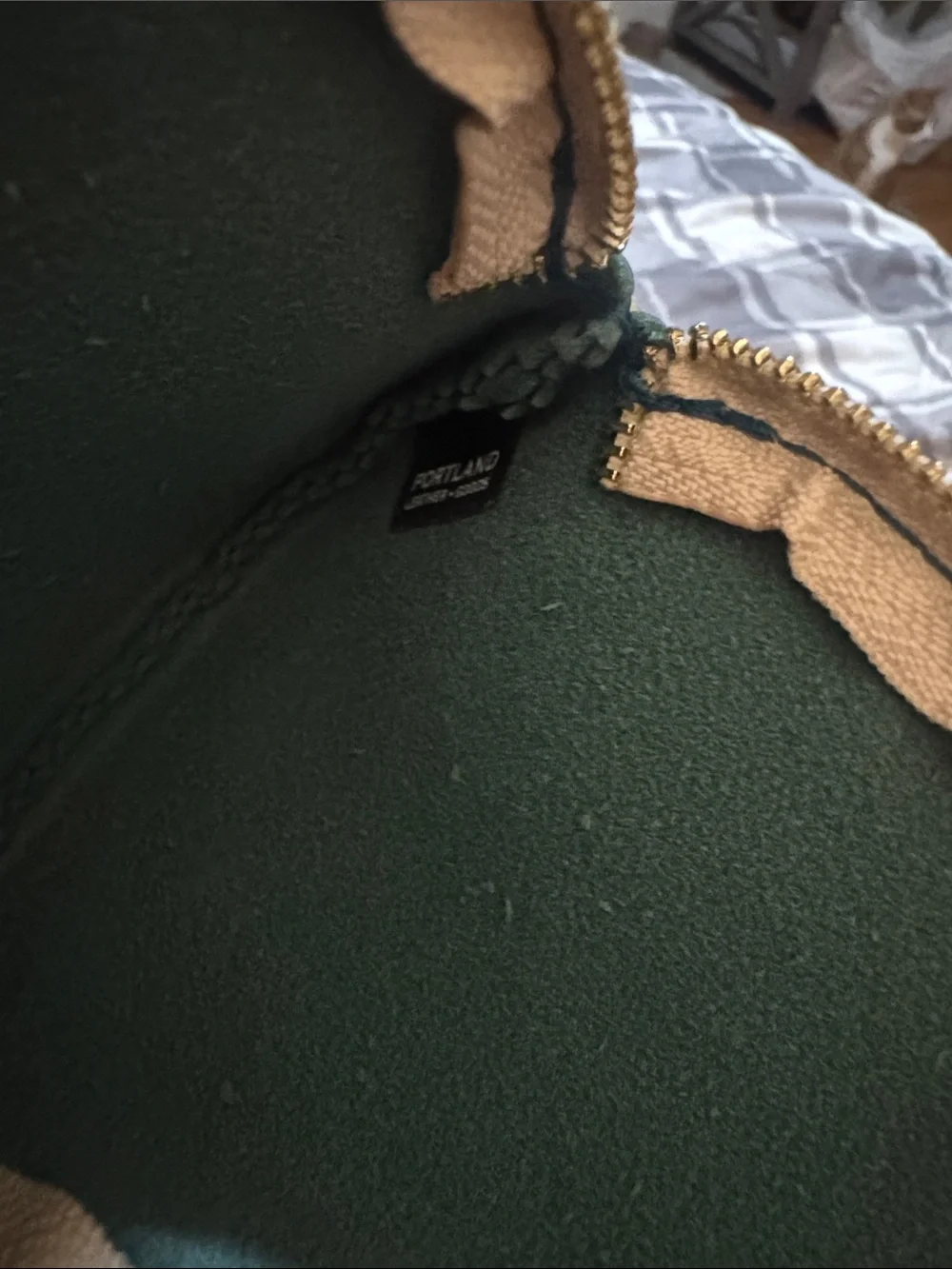 Portland Leather Dark Green Round Coin Pouch with Clip